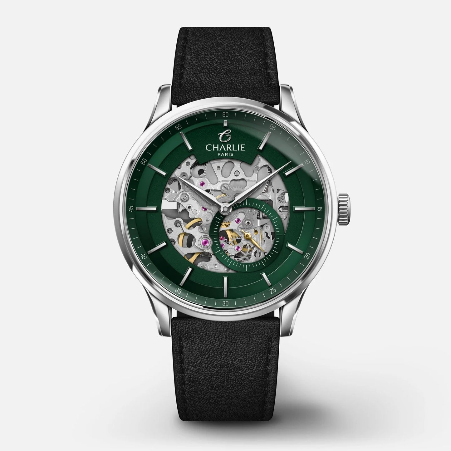 CHARLIE PARIS WATCH: INITIAL GREEN SKELETON