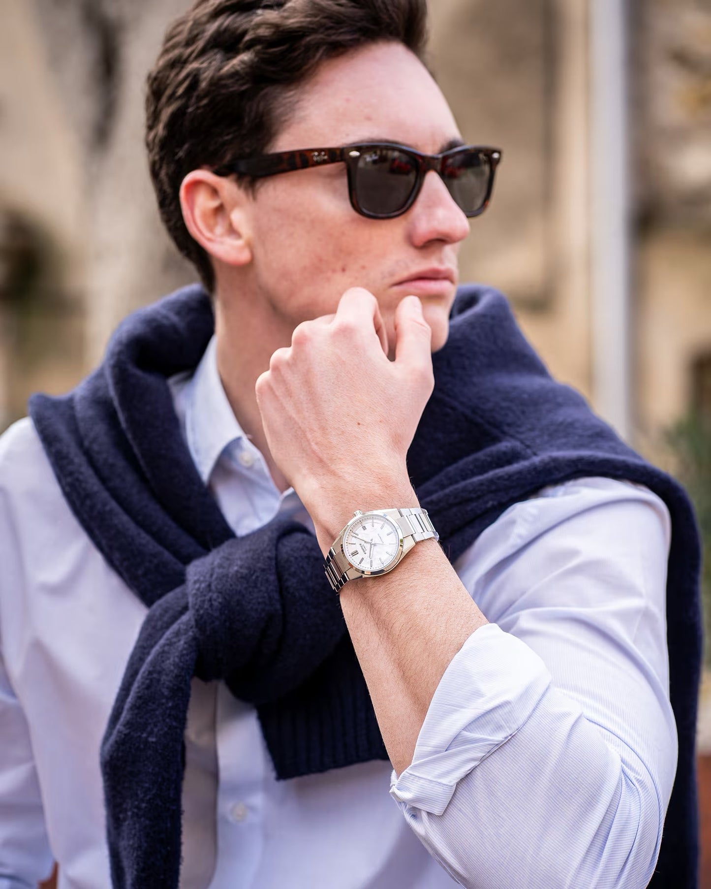 Montre Casio : Édifice Automatique Blanc EFK-110D-7A