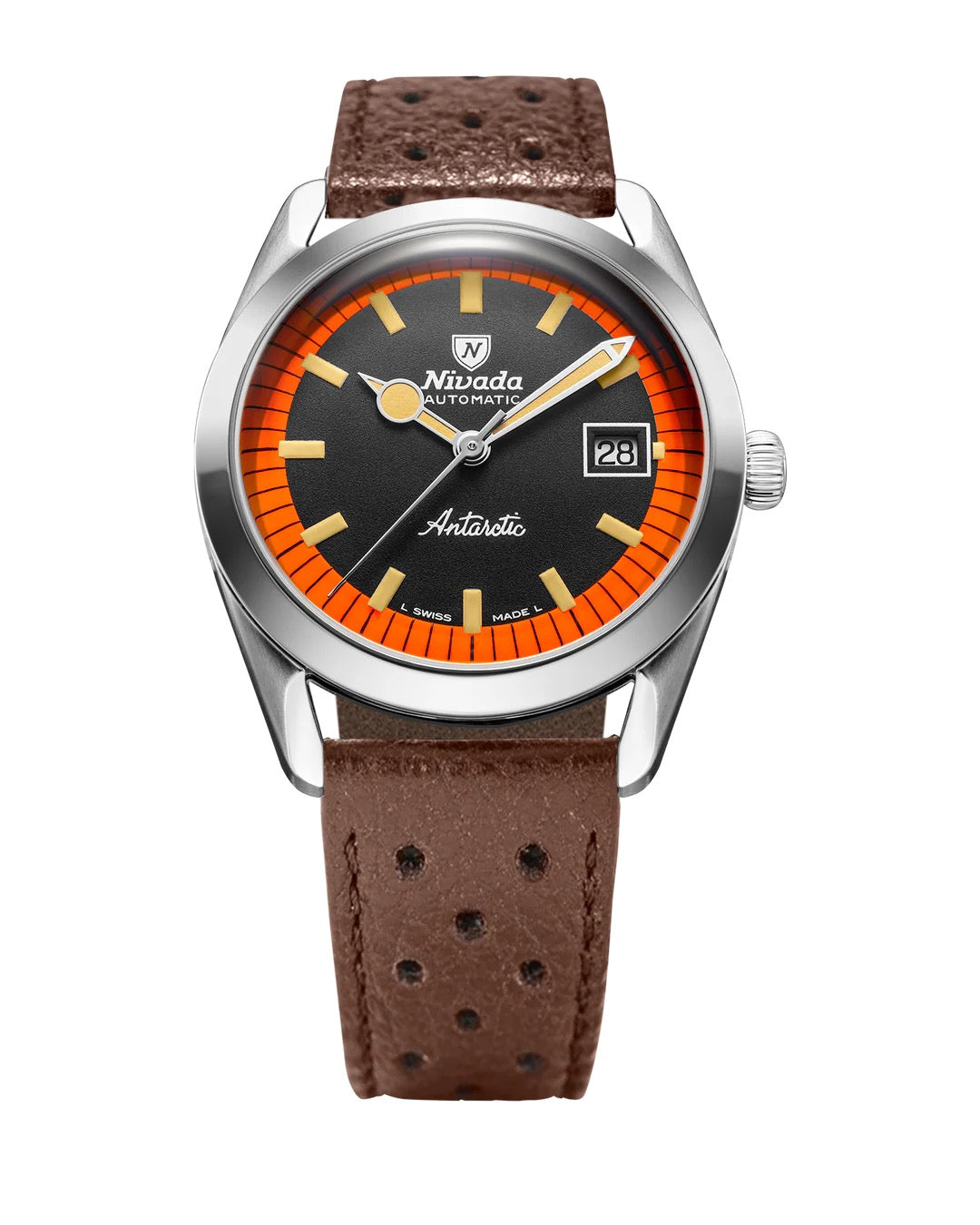 Montre Nivada Grenchen : Super Antarctic Orange et Noir