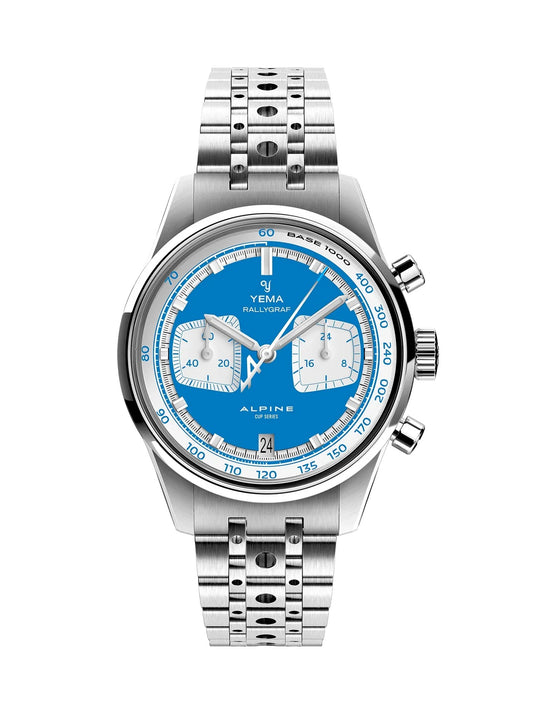 MONTRE YEMA : RALLYGRAF MECAQUARTZ ALPINE BLEU