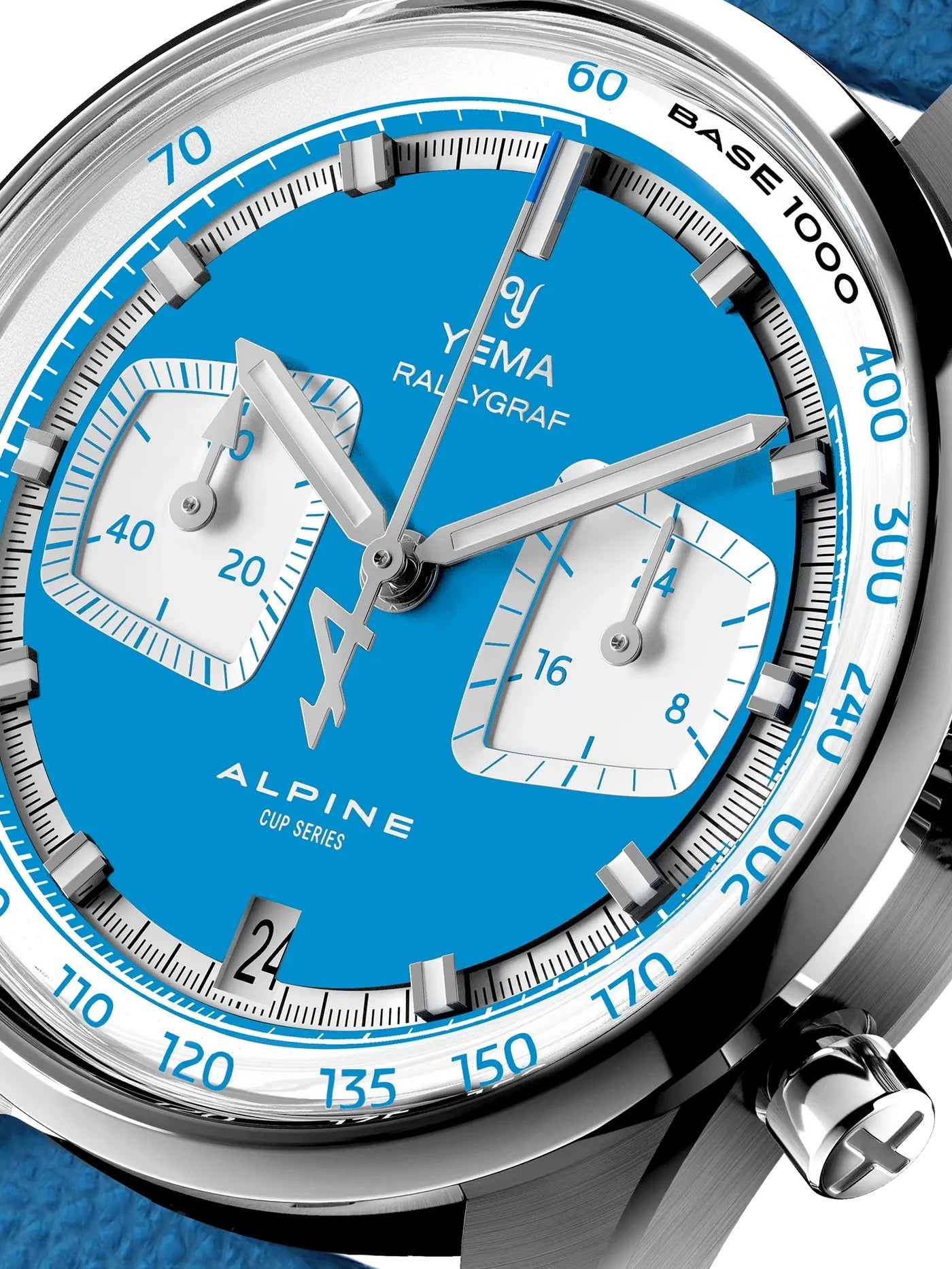 MONTRE YEMA : RALLYGRAF MECAQUARTZ ALPINE BLEU