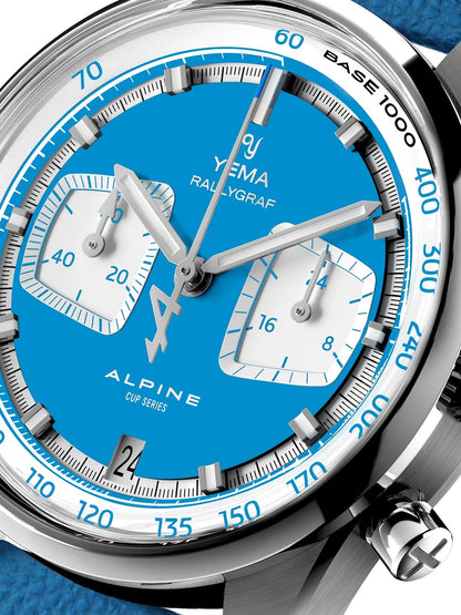 MONTRE YEMA : RALLYGRAF MECAQUARTZ ALPINE BLEU
