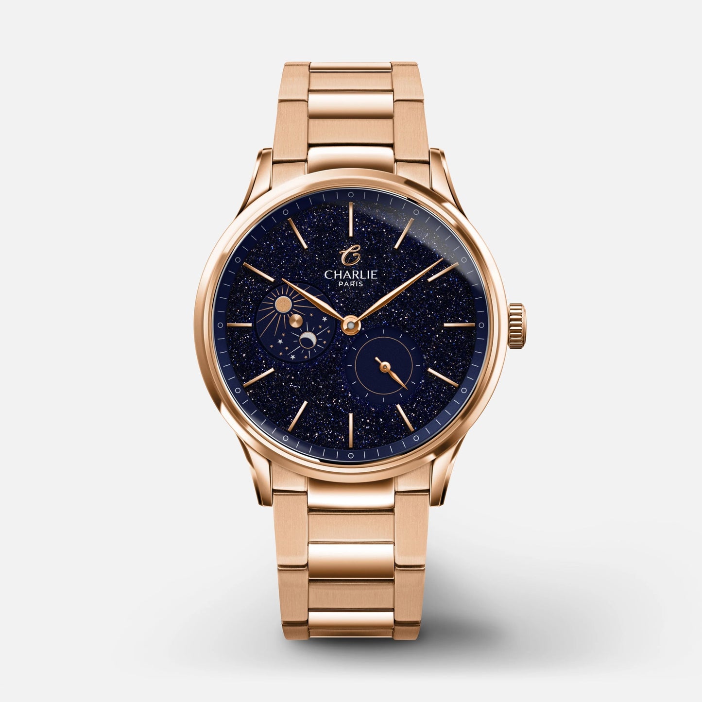 Montre Charlie Paris : Initial 36 Jour/Nuit Aventurine Or Rose