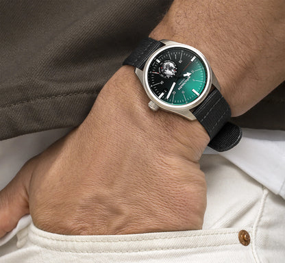 MONTRE ECHO/NEUTRA : AVERAU 39 PHASE LUNAIRE (BIG MOON) VERT DÉGRADÉ