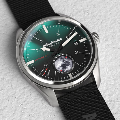 MONTRE ECHO/NEUTRA : AVERAU 39 PHASE LUNAIRE (BIG MOON) VERT DÉGRADÉ
