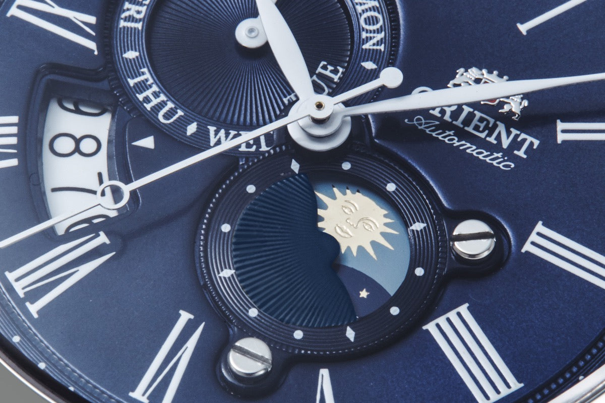 ORIENT : BAMBINO SUN & MOON BLEU RA-AK0011D