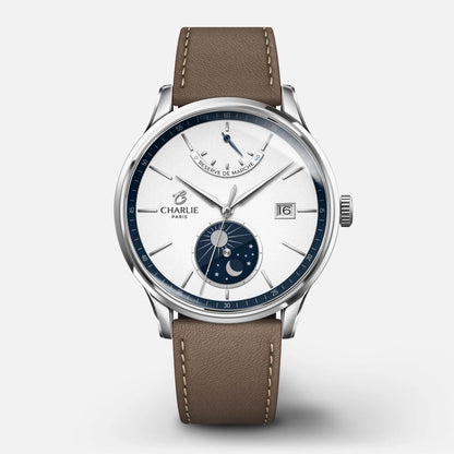 RELOJ CHARLIE PARIS: INITIAL DÍA/NOCHE BLANCO Y AZUL 