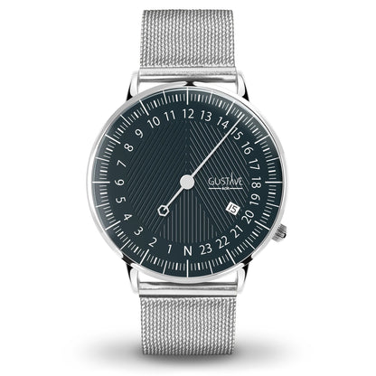 GUSTAVE: ANDRÉ 24H - GREEN DIAL - SILVER CASE