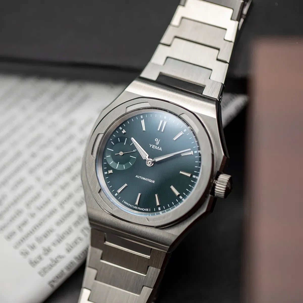 YEMA WATCH: WRISTMASTER SLIM SMALL SECONDS GREEN 29CM