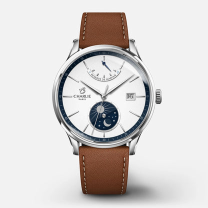 RELOJ CHARLIE PARIS: INITIAL DÍA/NOCHE BLANCO Y AZUL 