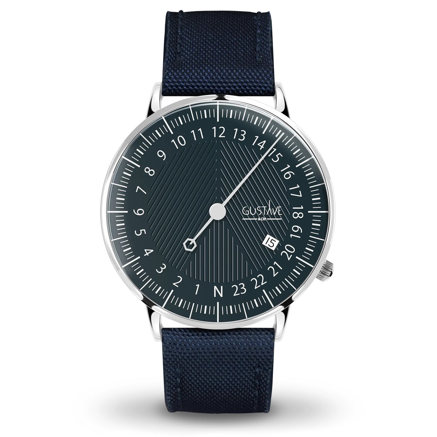 GUSTAVE: ANDRÉ 24H - GREEN DIAL - SILVER CASE