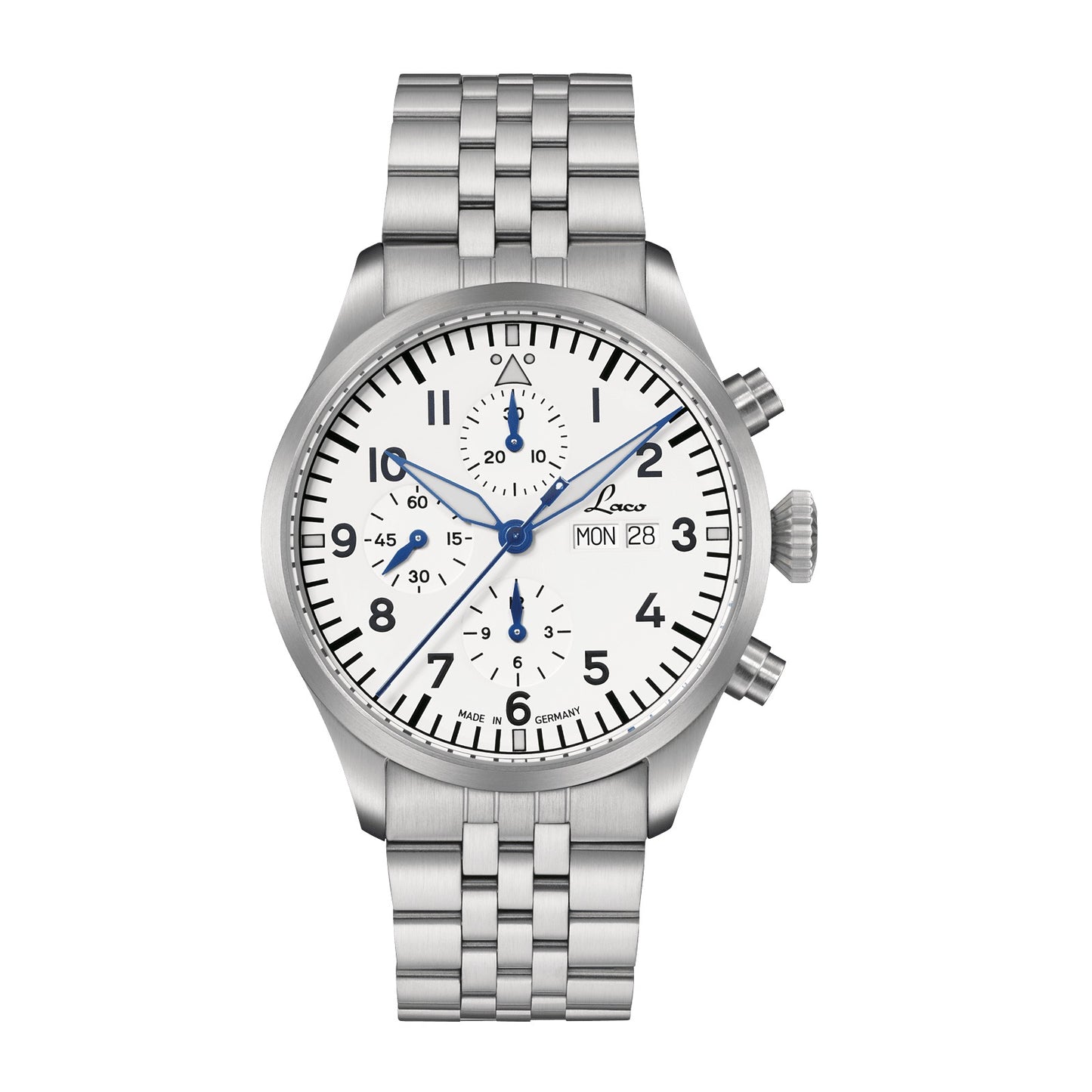 RELOJ LACO: CRONÓGRAFO AUTOMÁTICO KIEL.2 BLANCO