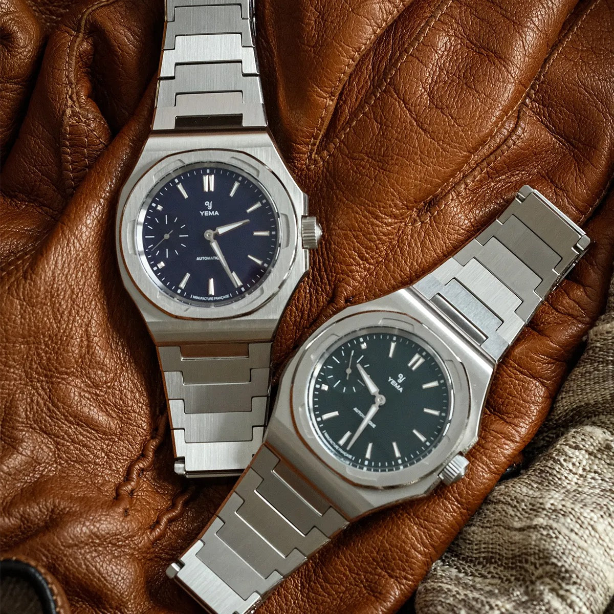 MONTRE YEMA : WRISTMASTER SLIM PETITE SECONDE BLEU CMM.29