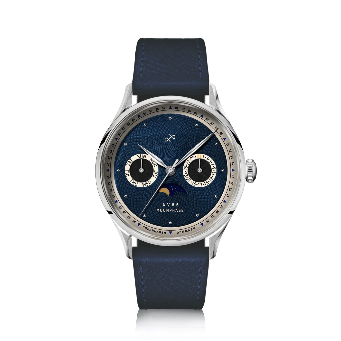 AV86 : 1968 MOONPHASE STEEL DARK BLUE