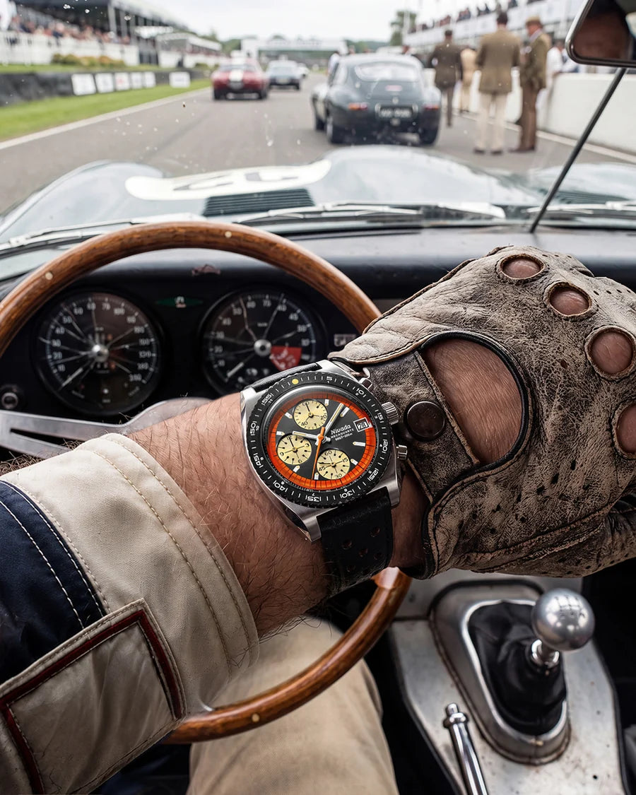 Montre Nivada Grenchen : Autochron Mecaquartz Orange