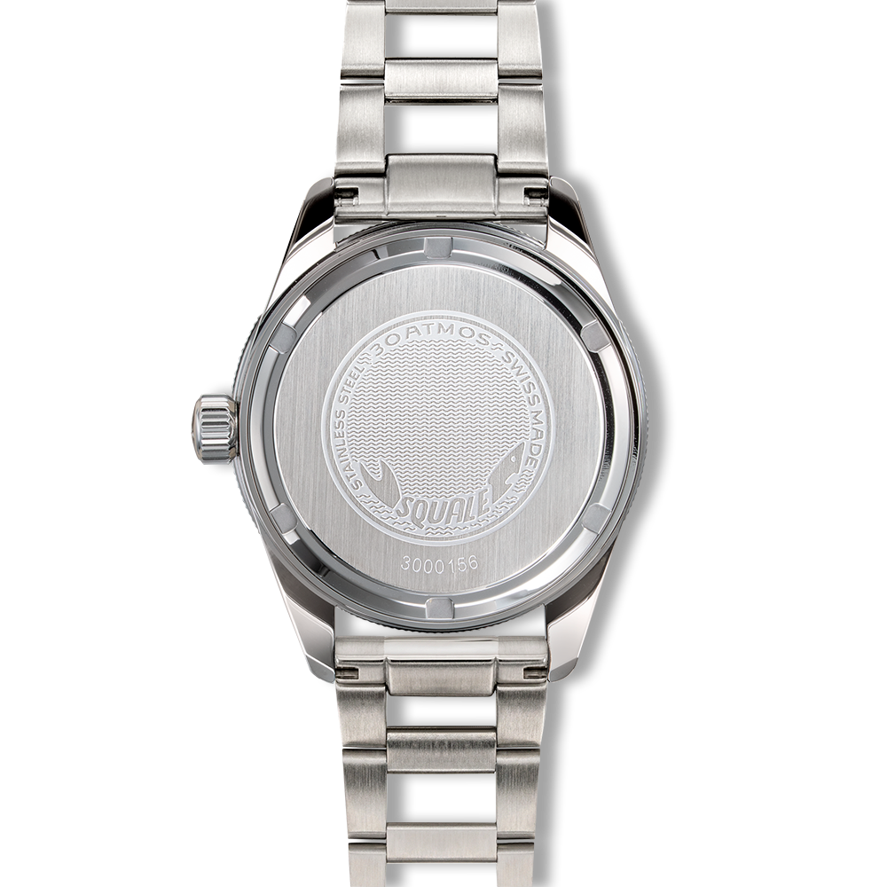 Squale SUB-37 Légende — bracelet acier ajouré — vue de dos