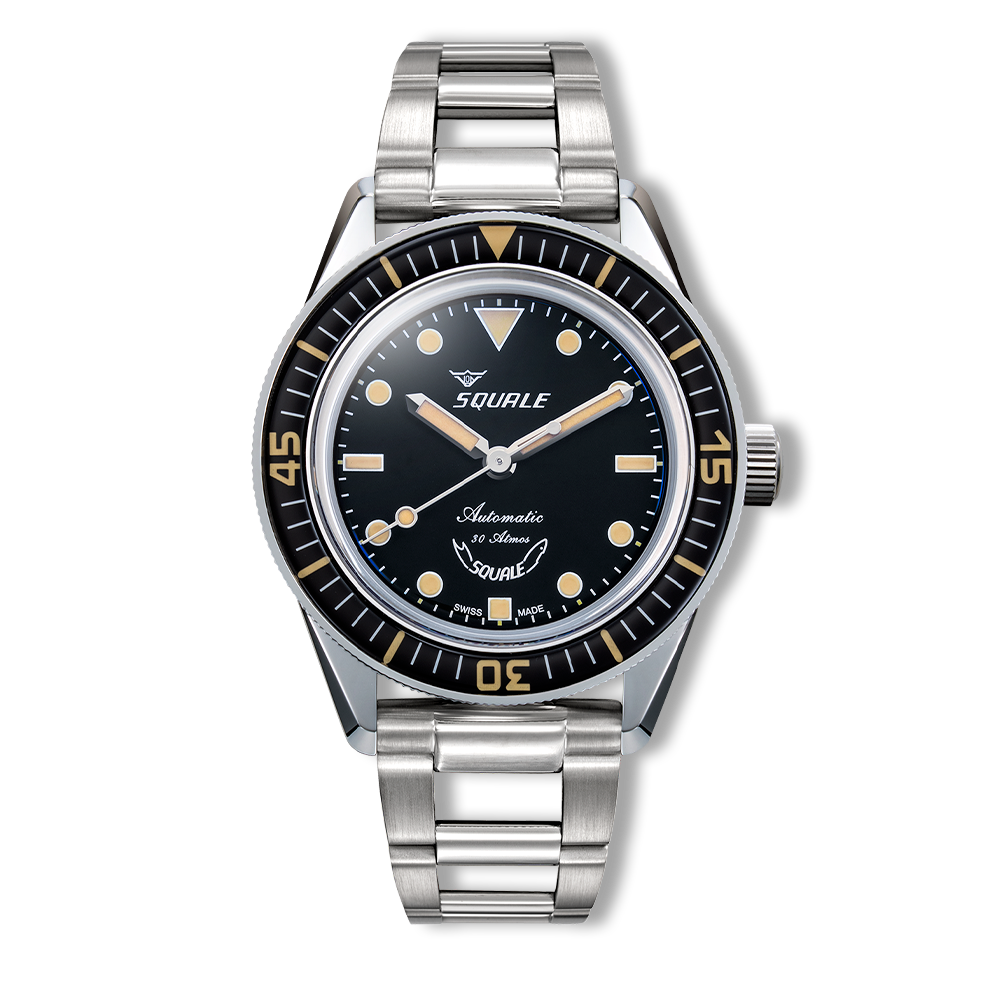 Squale SUB-37 Légende — bracelet acier ajouré — vue de face