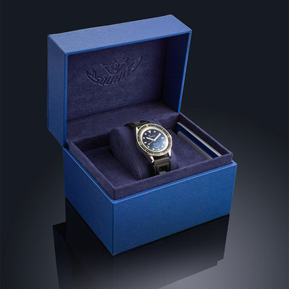 Squale SUB-37 Légende — bracelet caoutchouc noir — coffret
