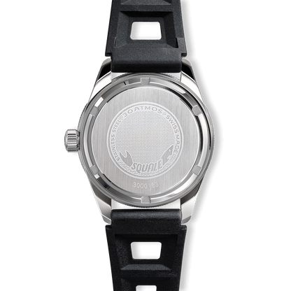 Squale SUB-37 Légende — bracelet caoutchouc noir — vue de dos