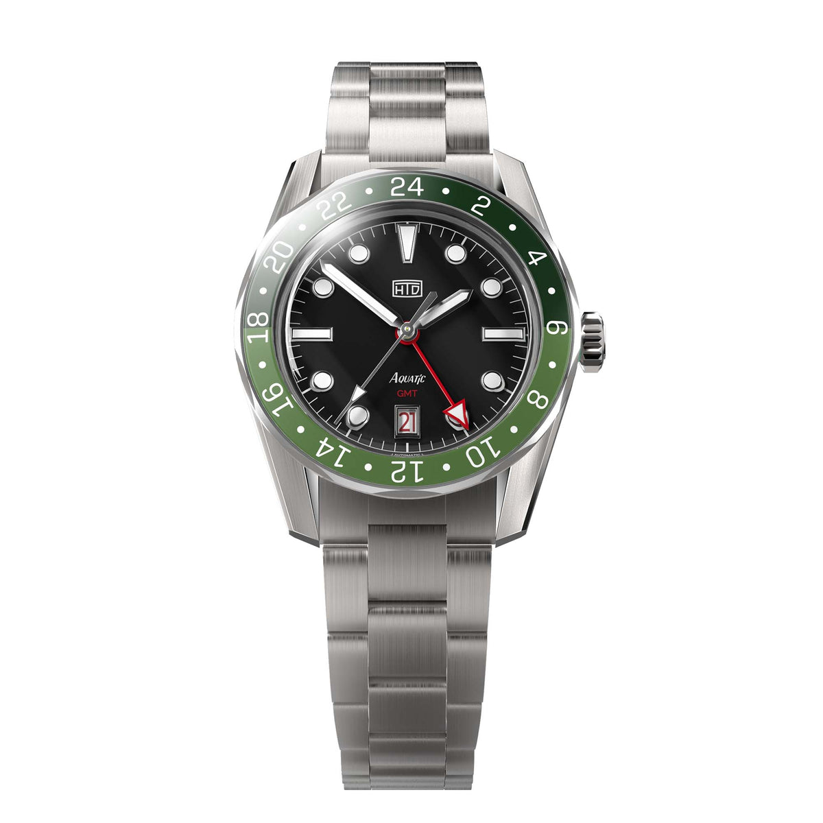 HTD Aquatìc GMT Departure Green - vue 1