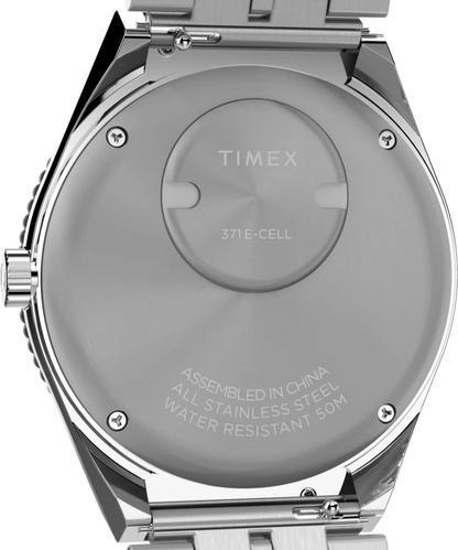 Timex : Q Timex GMT noir 38 mm, vue de présentation