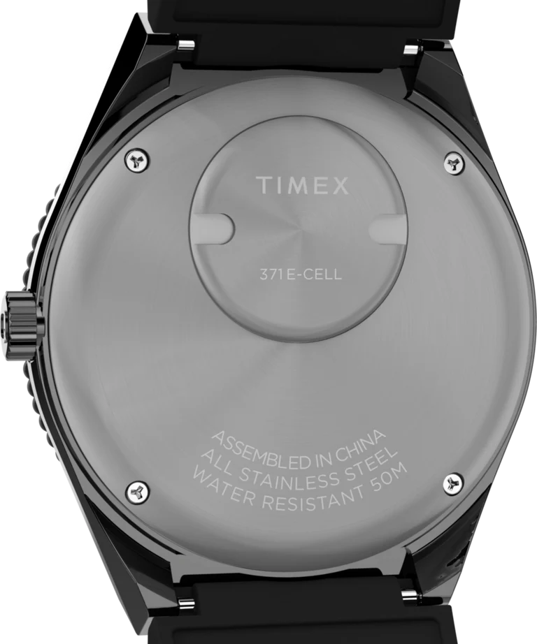 Timex : Q Timex GMT noir 38 mm, vue de présentation