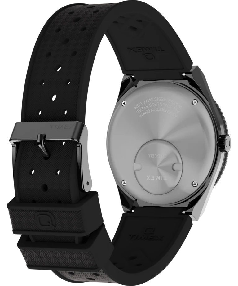 Timex : Q Timex GMT noir 38 mm, vue de présentation