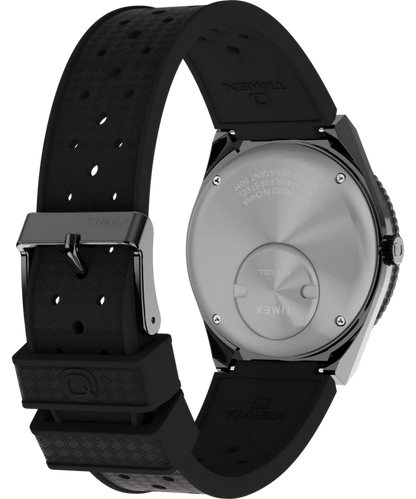 Timex : Q Timex GMT noir 38 mm, vue de présentation