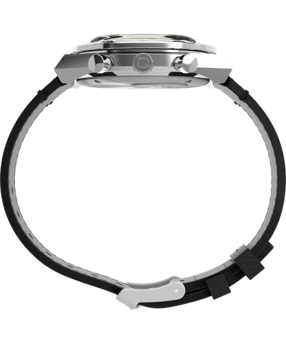 Timex : Q Timex chronographe noir 40 mm, vue de profil