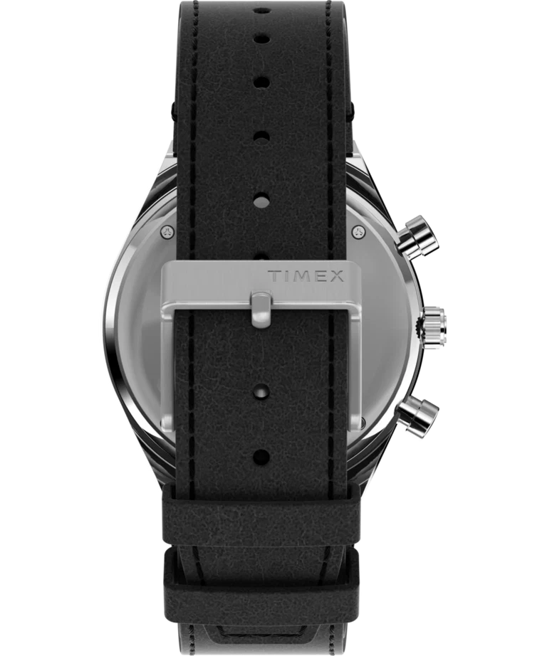 Timex : Q Timex chronographe noir 40 mm, vue de présentation