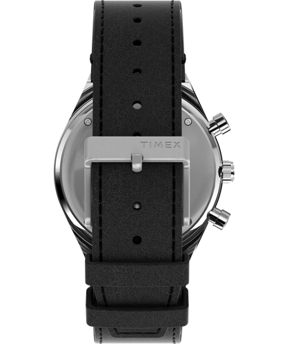 Timex : Q Timex chronographe noir 40 mm, vue de présentation