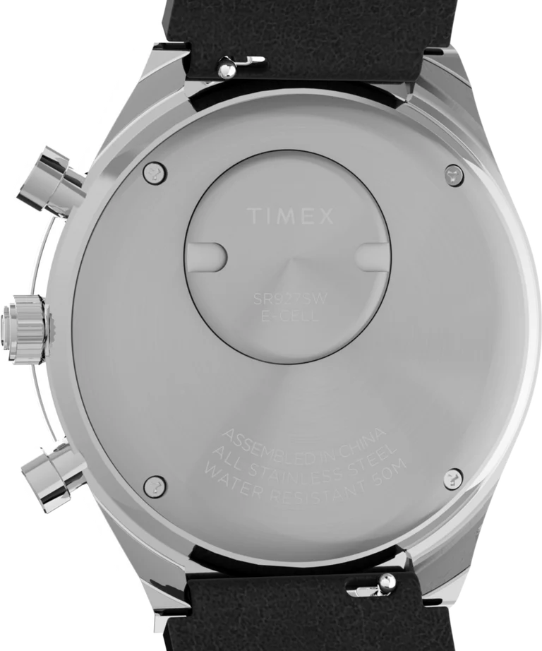 Timex : Q Timex chronographe noir 40 mm, vue de présentation