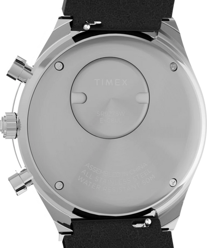 Timex : Q Timex chronographe noir 40 mm, vue de présentation