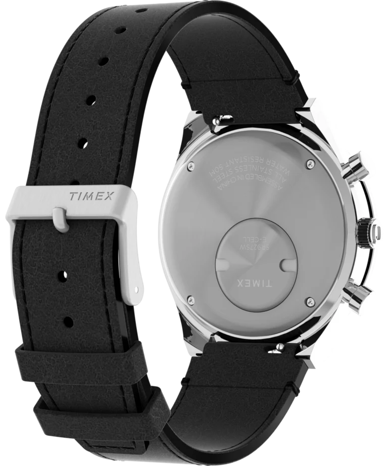 Timex : Q Timex chronographe noir 40 mm, vue de présentation