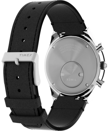 Timex : Q Timex chronographe noir 40 mm, vue de présentation