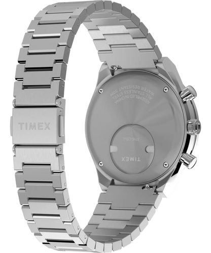 Timex : Q Timex chronographe bleu 40 mm, vue de présentation