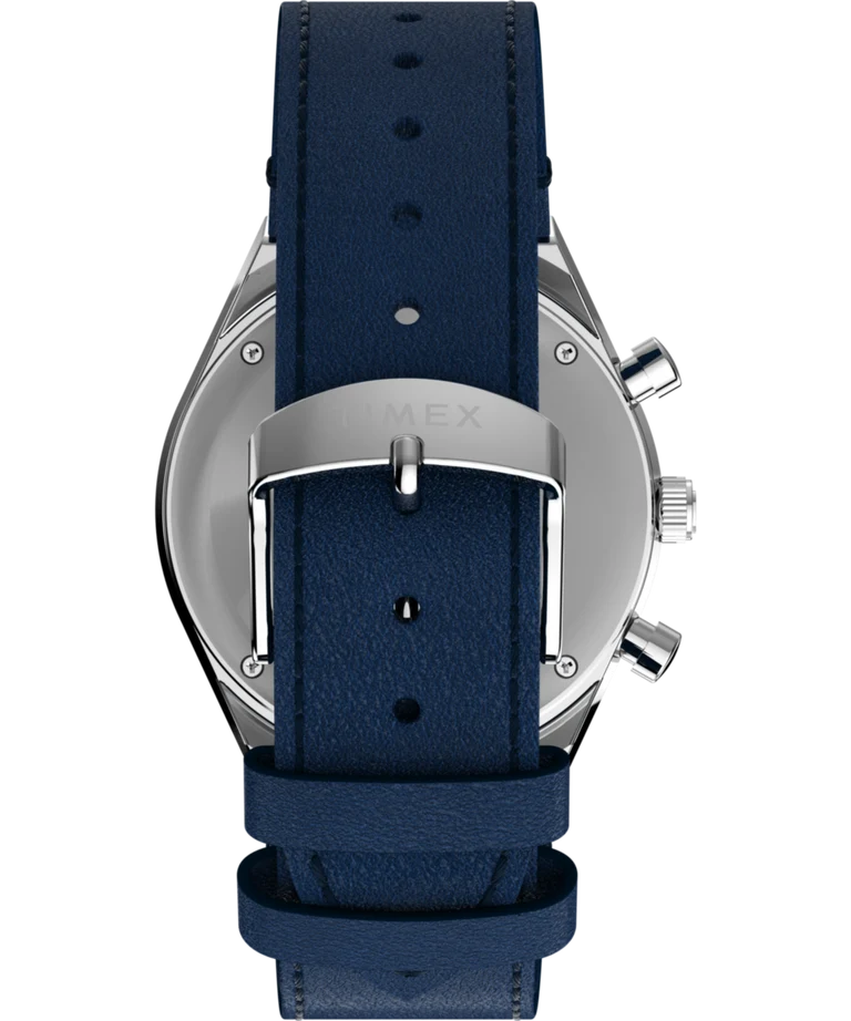 Timex : Q Timex chronographe bleu 40 mm, vue de présentation