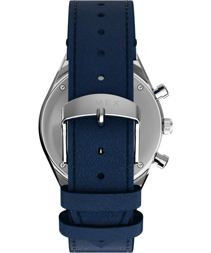 Timex : Q Timex chronographe bleu 40 mm, vue de présentation