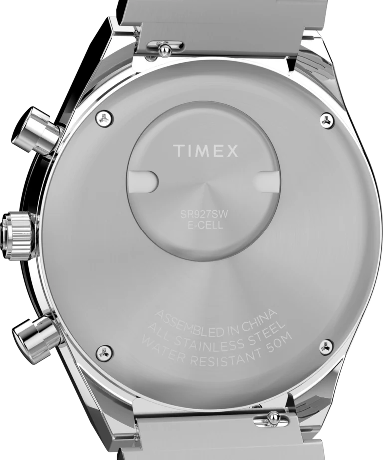 Timex Watch: Q Timex Chronograph 40mm White TW2Y36200