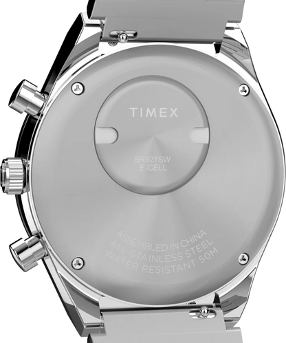 Timex Watch: Q Timex Chronograph 40mm White TW2Y36200