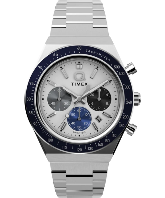 Montre Timex : Q Timex Chronographe 40 mm Blanc TW2Y36200