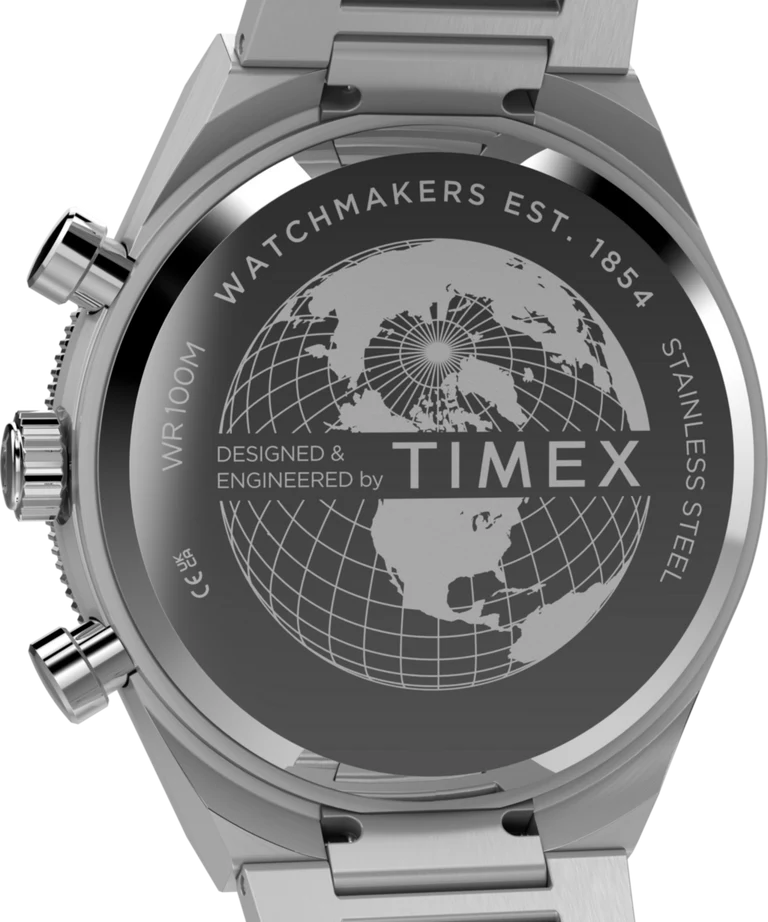 Timex : Q Timex Continental chronographe noir 40 mm, vue de présentation