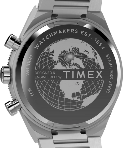 Timex : Q Timex Continental chronographe noir 40 mm, vue de présentation