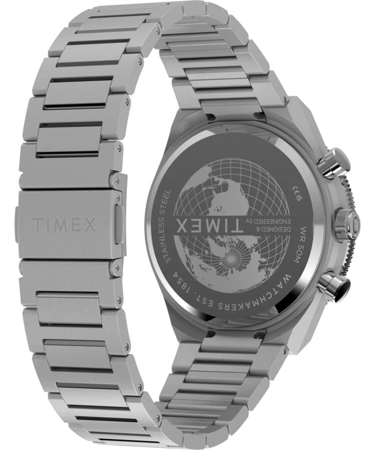 Timex : Q Timex Continental chronographe noir 40 mm, vue de présentation