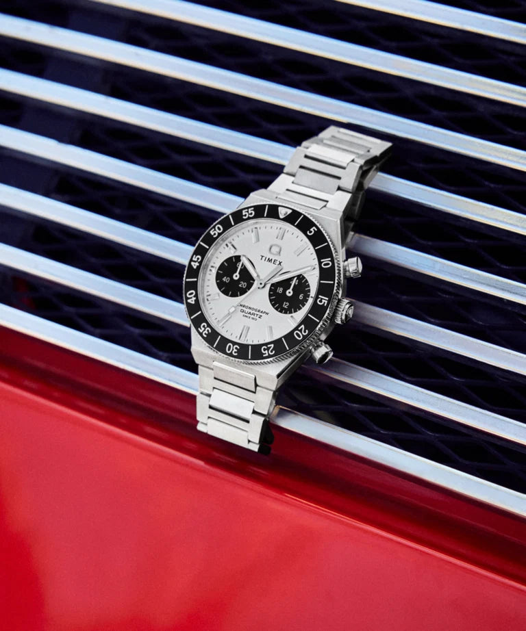Timex : Q Timex Continental chronographe noir 40 mm, vue de présentation