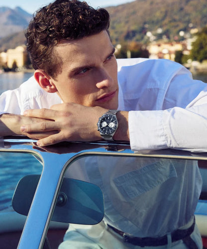 Timex Watch: Q Timex Continental Chronograph 40mm Blue TW2Y55900
