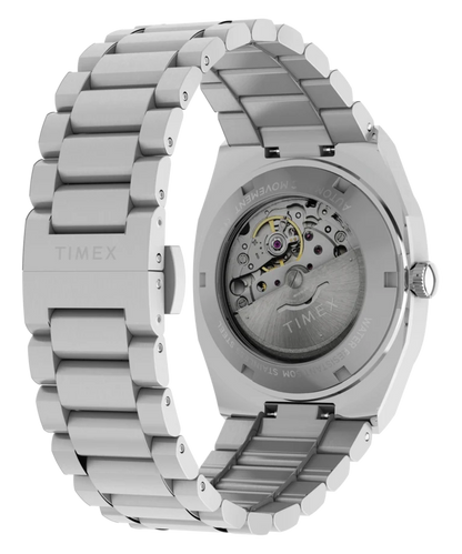 Timex : E Line automatique argenté 38 mm, vue de présentation