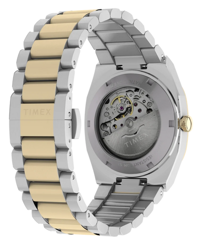 Timex : E Line automatique argenté 38 mm, vue de présentation