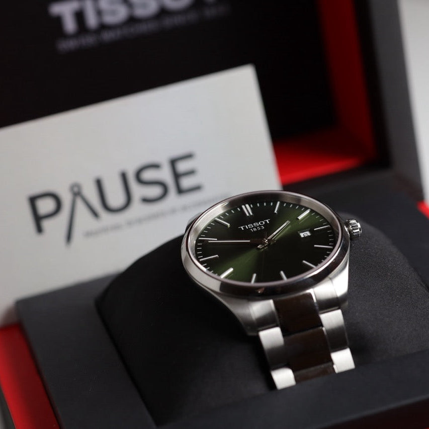 TISSOT WATCH: PR100 GREEN 40MM T1504101109100