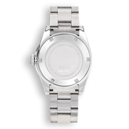 Squale 1545 grise — bracelet acier — vue de dos